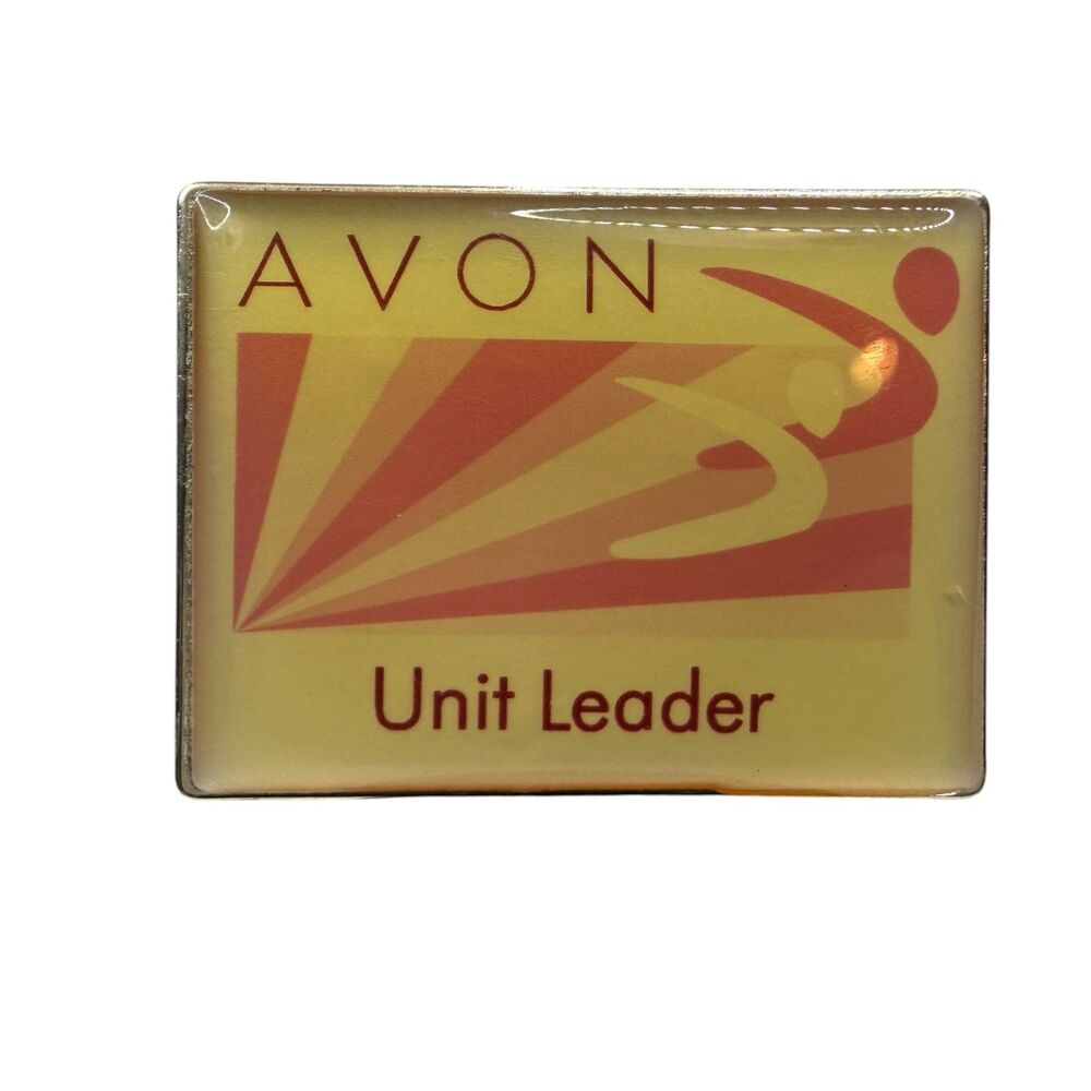Vintage Avon Unit Leader Recognition Pin Badge Promotional Merchandise 2"